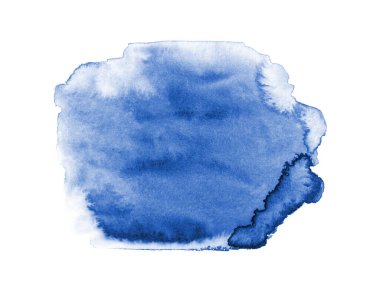 Suluboya tarzında mavi soyut arkaplan