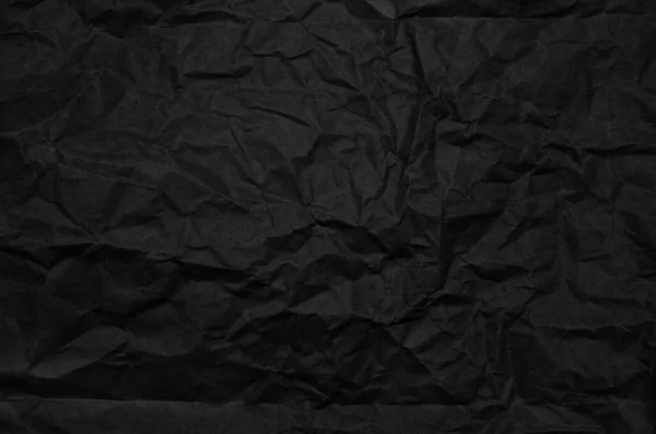 Zgnieciony Czarny Papier Użytku Tle — Zdjęcie stockowe