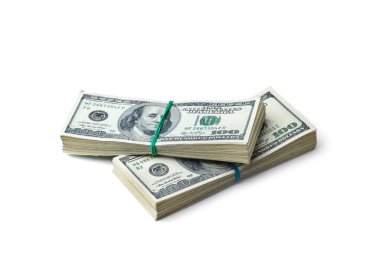 Beyaz arka planda Amerikan doları