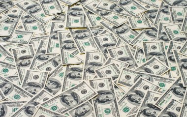 100 dolarlık banknotların arkaplanı