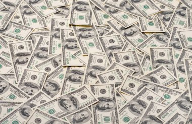 100 dolarlık banknotların arkaplanı