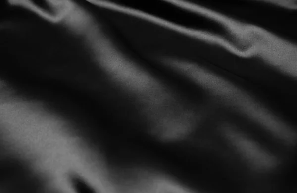 Texture Black Satin Silk Background — Stock Photo, Image