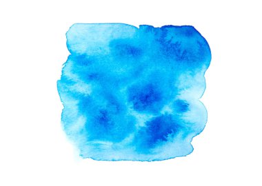 Suluboya tarzında mavi soyut arkaplan