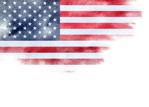 Flagga Usa Pensel Stroke Bakgrund — Stockfoto