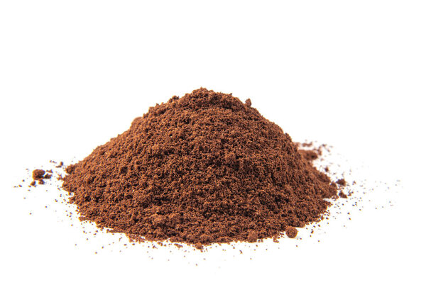 coffee powder isolated on the white background