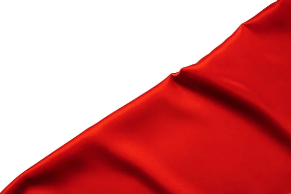 Red Silk Drape Isolated White — Stock Photo, Image