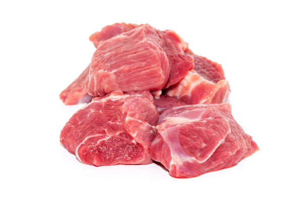 raw meat isolated on white