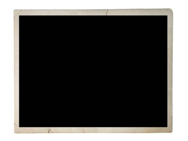 Boş eski fotoğraf beyaz üzerine izole