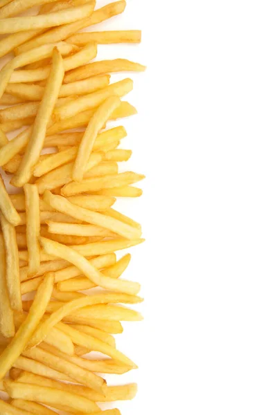 Pommes Frites Vit Bakgrund — Stockfoto