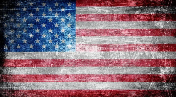 Closeup Grunge American Flag — Stock Photo, Image