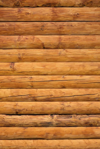 原木木墙 — 图库照片