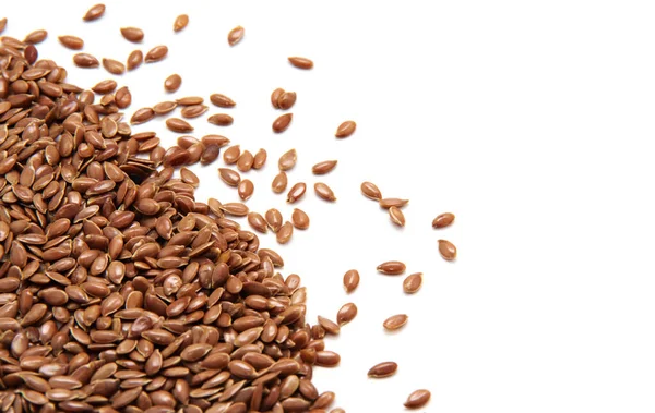 keten tohumu beyaz üzerine izole