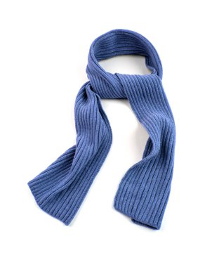 beyaz zemin üzerinde mavi eşarp.