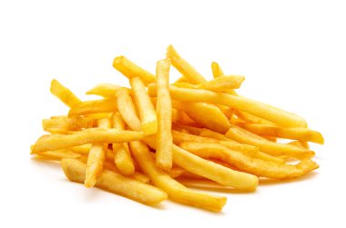 İzole edilmiş beyaz arkaplanda patates kızartması