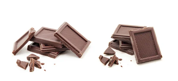 Грубо Нарізані Шматки Шоколадного Батончика — стокове фото