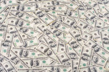 100 dolarlık banknotların arkaplanı