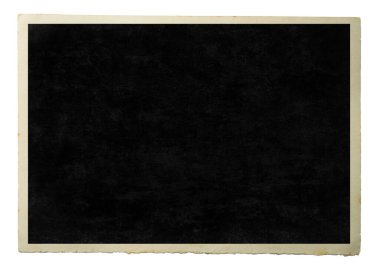 Boş eski fotoğraf beyaz üzerine izole