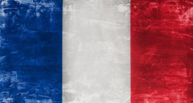 Saten dokusunda Fransa bayrağı