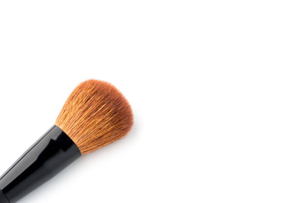 make up brush powder blusher isolated on white background