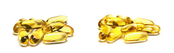 Fish Oil Capsules Isolated White — Stock Photo, Image