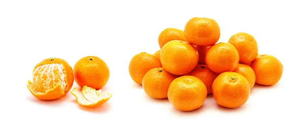 Tangerine Mandarin Fruit Isolated White Background — Stock Photo, Image