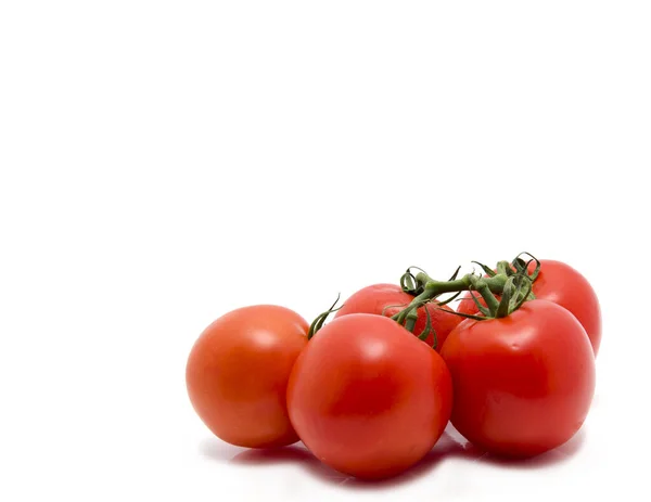 Pomodori Rossi Isolati Fondo Bianco — Foto Stock