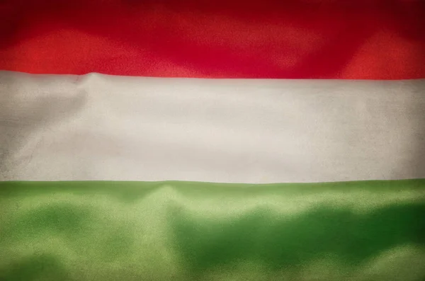 Primer Plano Bandera Húngara —  Fotos de Stock