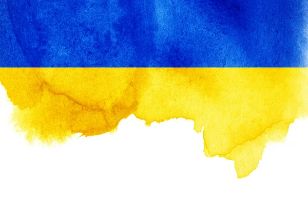 Ukraina Flagga Borste Koncept Flagga Ukraina Grunge Stil Banner Bakgrund — Stockfoto