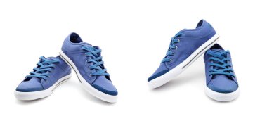 Pair of new sneakers isolated on the white background