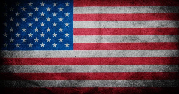 アメリカ国旗を掲揚する アメリカ国旗とグランジの質感 — ストック写真