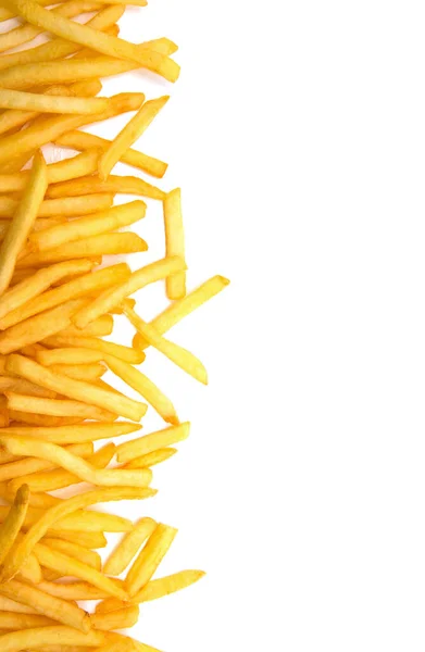 Friture Pommes Terre Sur Fond Blanc Isolé — Photo