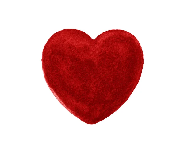 Červené Srdce Stylu Izolované Bílém Pozadí — Stock fotografie