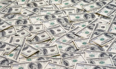 100 dolarlık banknotların arkaplanı