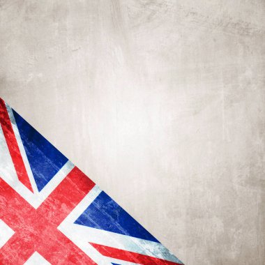 Grunge arkaplanındaki Birleşik Krallık bayrağının yakınlaştırılması