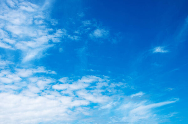 White clouds in blue sky.