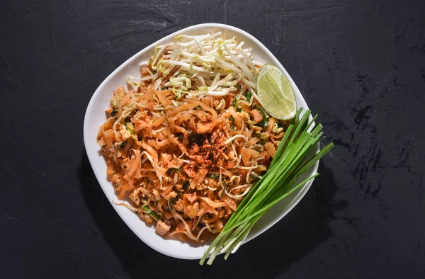 Pad Thai Deliciosa Comida Tailandesa Fideos Comida Callejera Tailandesa — Foto de Stock