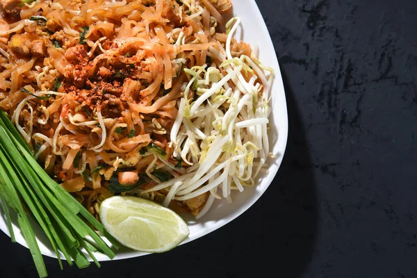 Pad Thai Ist Köstliches Thai Food Noodle Thai Street Food — Stockfoto