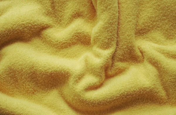 Prachtig Lit Yellow Fabric Texture Voor Achtergrond — Stockfoto