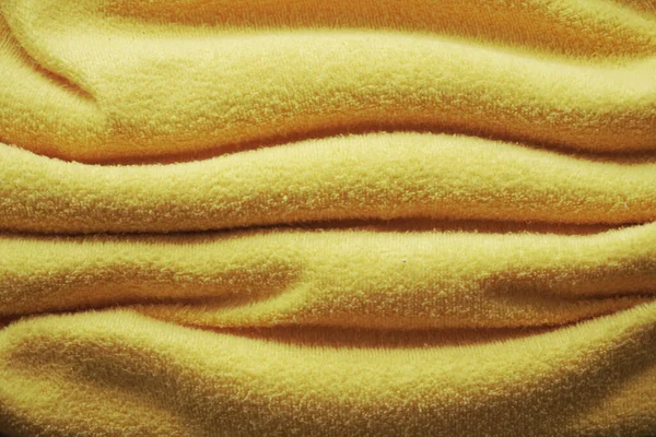 Lit Linda Textura Tecido Amarelo Para Fundo Toalha Algodão Amarelo — Fotografia de Stock
