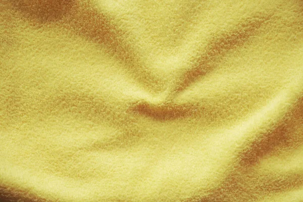 Lit Linda Textura Tecido Amarelo Para Fundo Toalha Algodão Amarelo — Fotografia de Stock