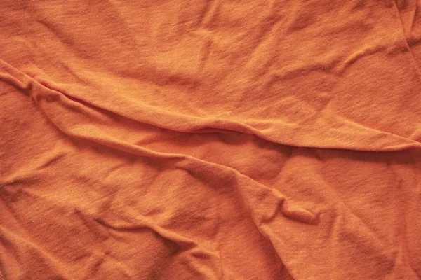 Oranje Stof Stof Textuur Voor Achtergrond Oude Katoenen Stof — Stockfoto