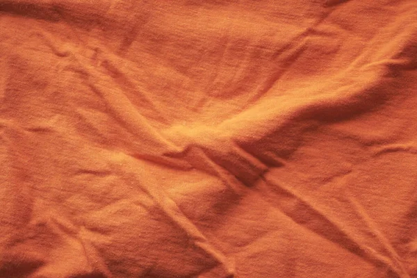 Tekstur Kain Oranye Untuk Latar Belakang Kain Katun Tua — Stok Foto