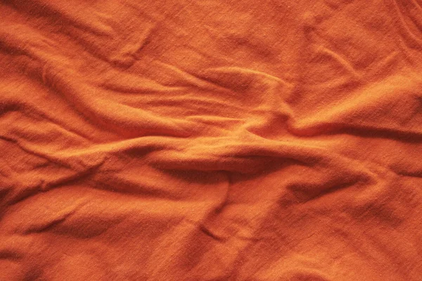 Oranje Stof Stof Textuur Voor Achtergrond Oude Katoenen Stof — Stockfoto