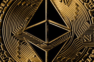 Siyah arka planda bitcoin 'ler. Bitcoin konsepti dijital bankacılık