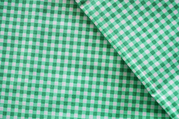 Tela Cuadros Verde Colorido Mantel — Foto de Stock