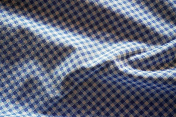 Синя Пласка Тканина Або Тканина Скатертини — стокове фото