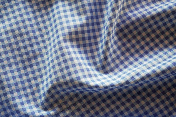 Tessuto Plaid Blu Sfondo Tovaglia — Foto Stock