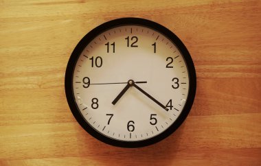 Classic black and white analog clock background