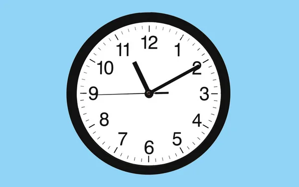 Classic Black White Analog Clock Background — Zdjęcie stockowe