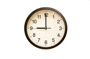 Classic black and white analog clock background
